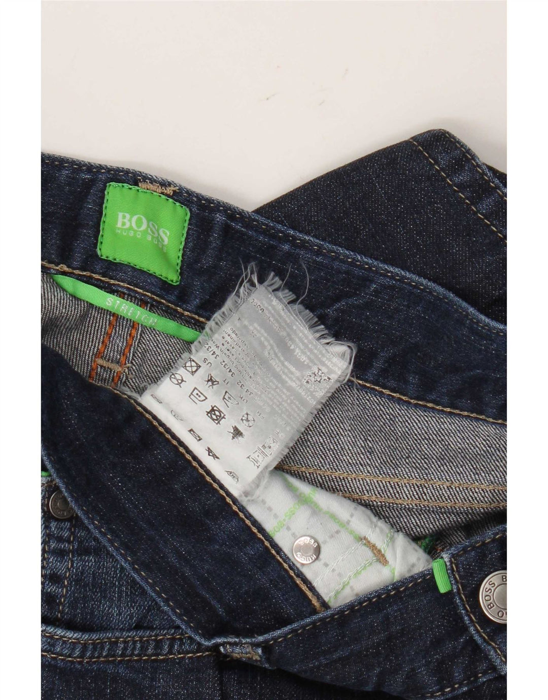 Hugo Boss Mens Straight Jeans W34 L32 Navy Blue
