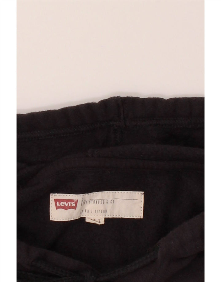 LEVI'S Mens Graphic Hoodie Jumper Large Black Cotton Vintage Levi's and Second-Hand Levi's from Messina Hembry 