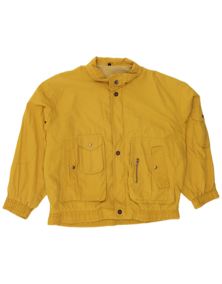VINTAGE Damen Utility-Jacke IT 54 3XL Gelbes Polyester