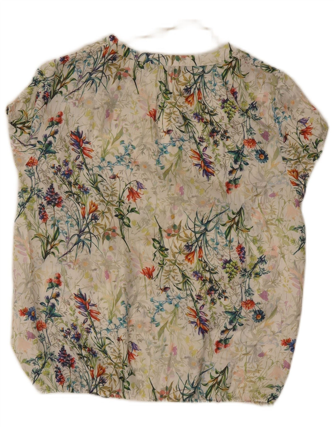 Zara Womens Blouse Top UK 12 Medium Multicoloured Floral Polyester