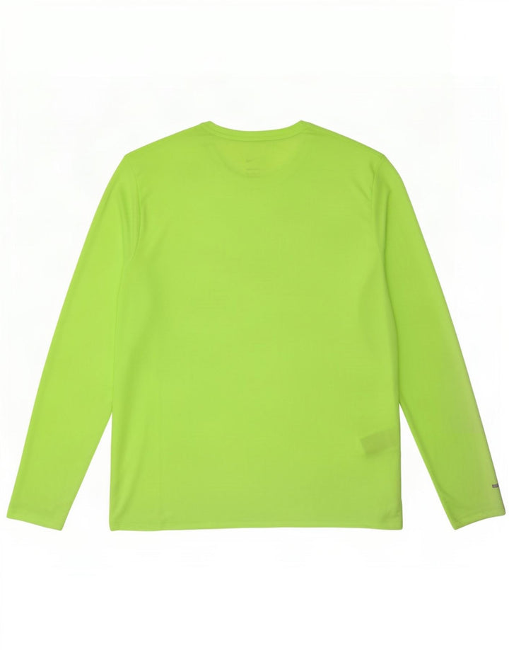 Maglia Nike Dri Fit da uomo a maniche lunghe XL verde poliestere