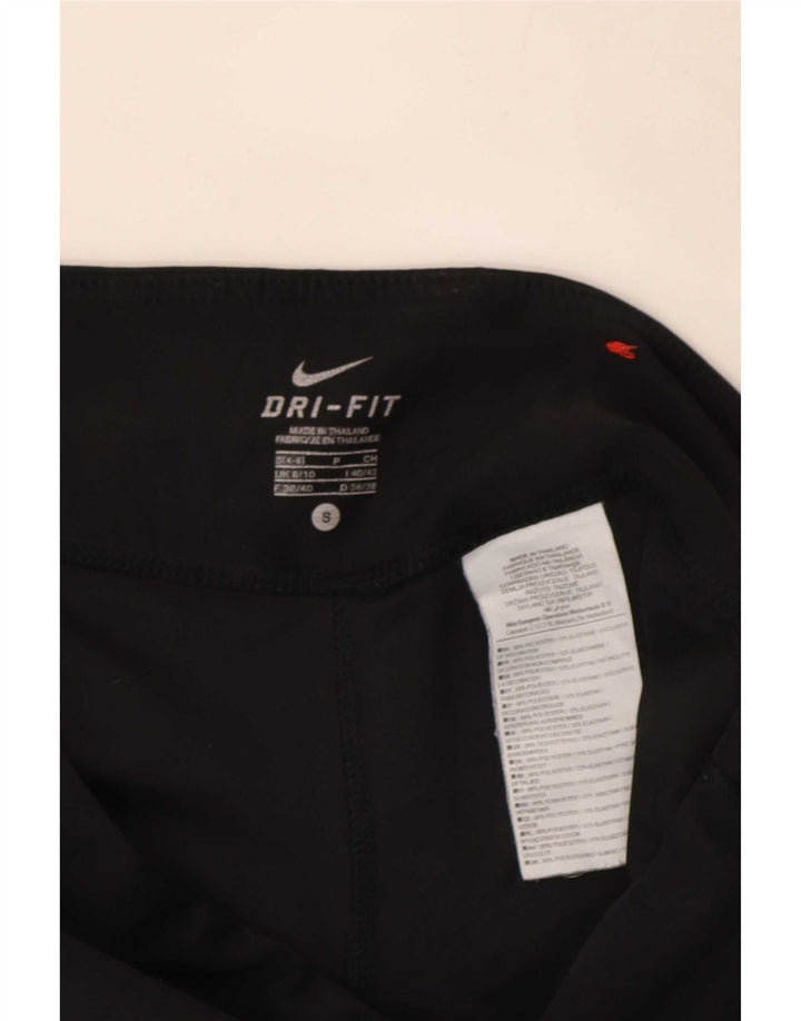Damskie legginsy Nike Dri Fit Capri UK 8/10, małe, czarne, poliestrowe