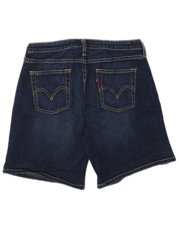 Levi's Womens 545 Denim Shorts US 4 Small W28 Navy Blue Cotton