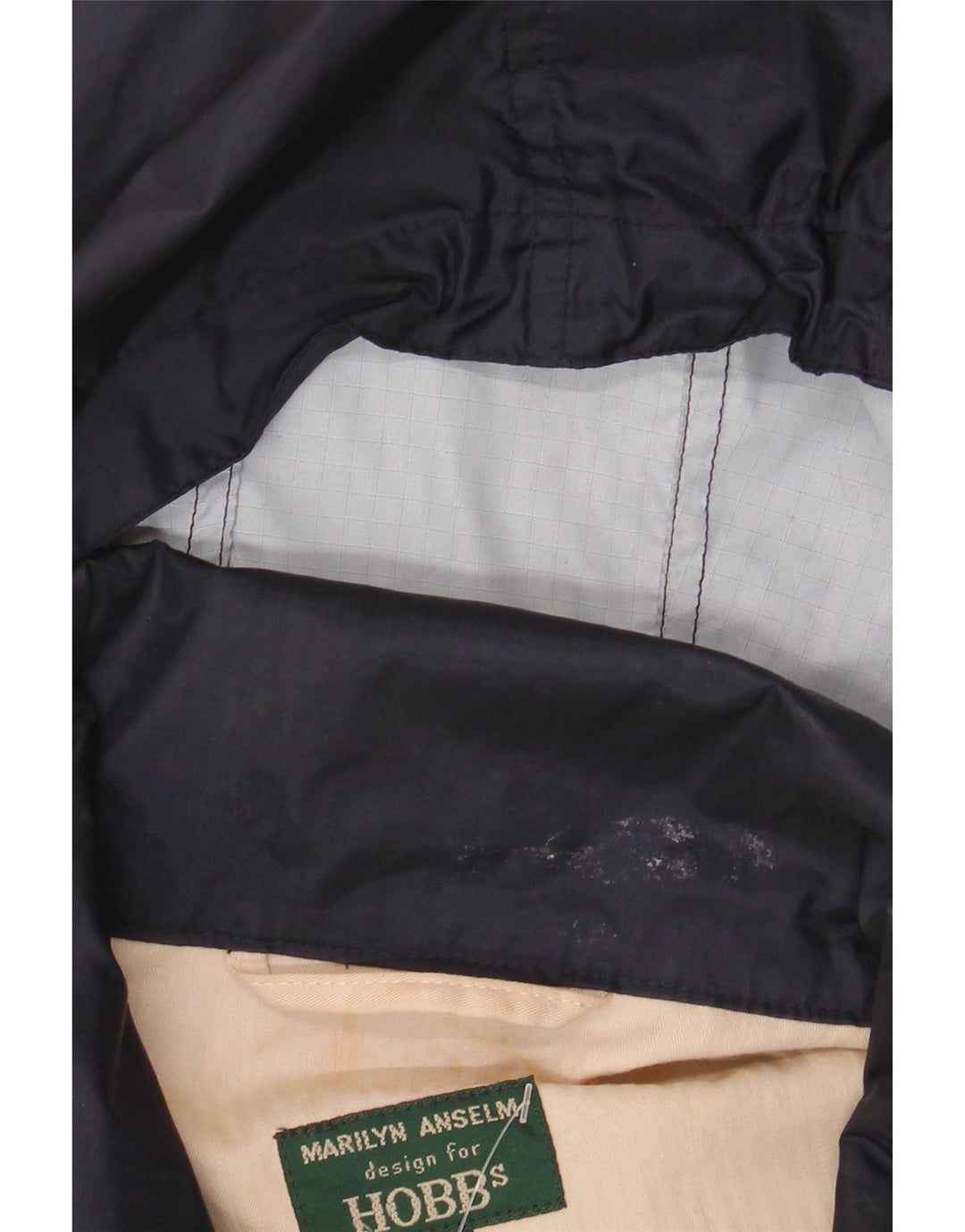 HOBBS Womens Marilyn Anselm Oversized Rain Jacket UK 14 Medium Navy Blue
