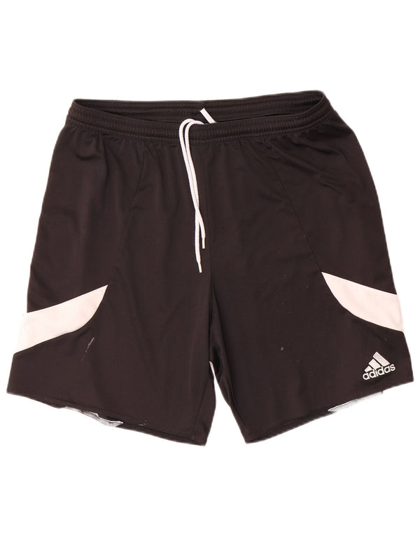 Adidas Womens Climalite Sport Shorts UK 16 Large Black Colourblock