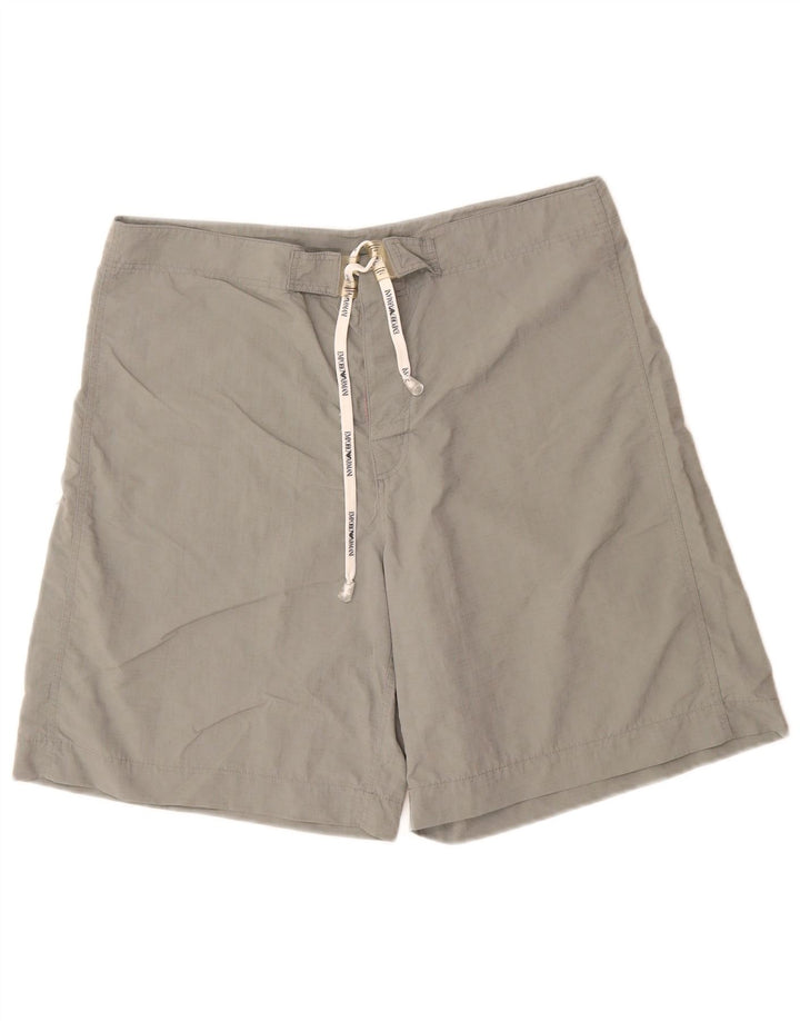 Emporio Armani Mens Swimming Shorts IT 50 Large Grey Polyester