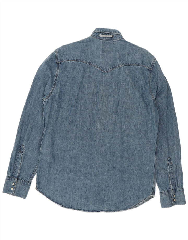 Levi's Mens Slim Fit Denim Shirt Large Blue Cotton