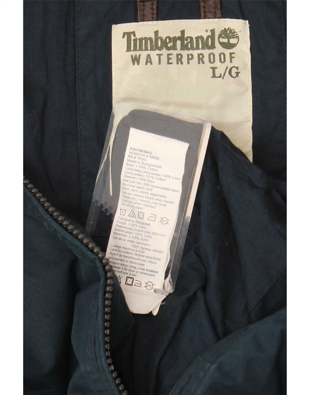 Timberland Herren Utility Jacke UK 40 Large Marineblau Baumwolle