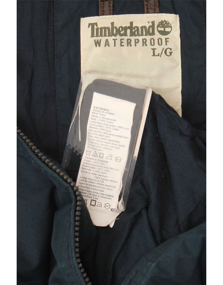 Timberland Herren Utility Jacke UK 40 Large Marineblau Baumwolle