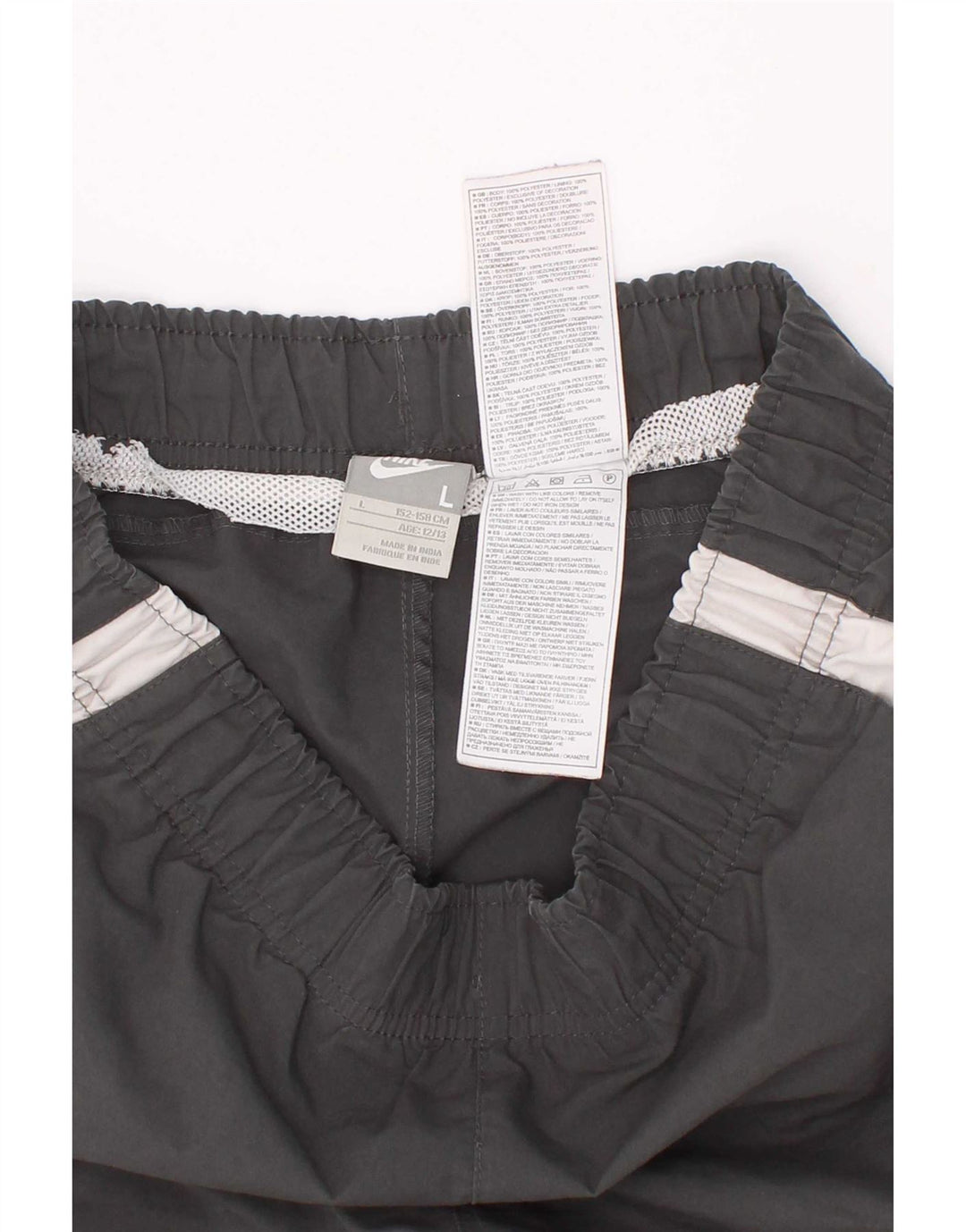 Nike Pantalones cortos deportivos para niños 12-13 años Grande Gris Colorblock Poliéster