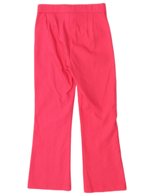 Pantaloni casual bootcut a vita alta da donna Zara piccoli W24 L24 cotone rosa