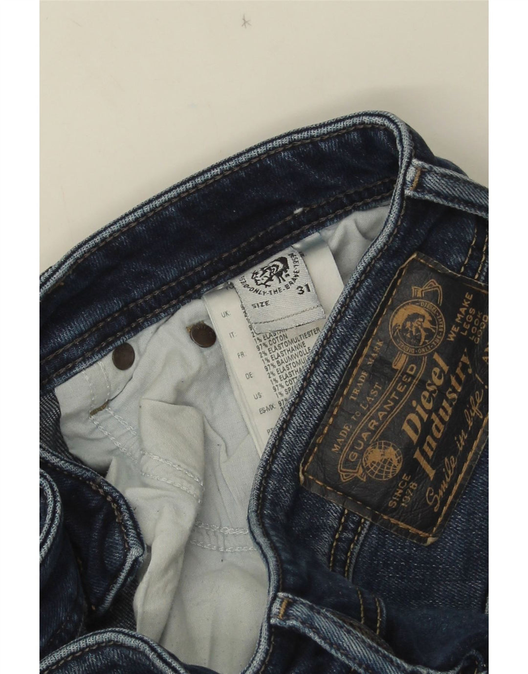DIESEL Mens Thavar Slim Jeans W31 L29 Blue Cotton