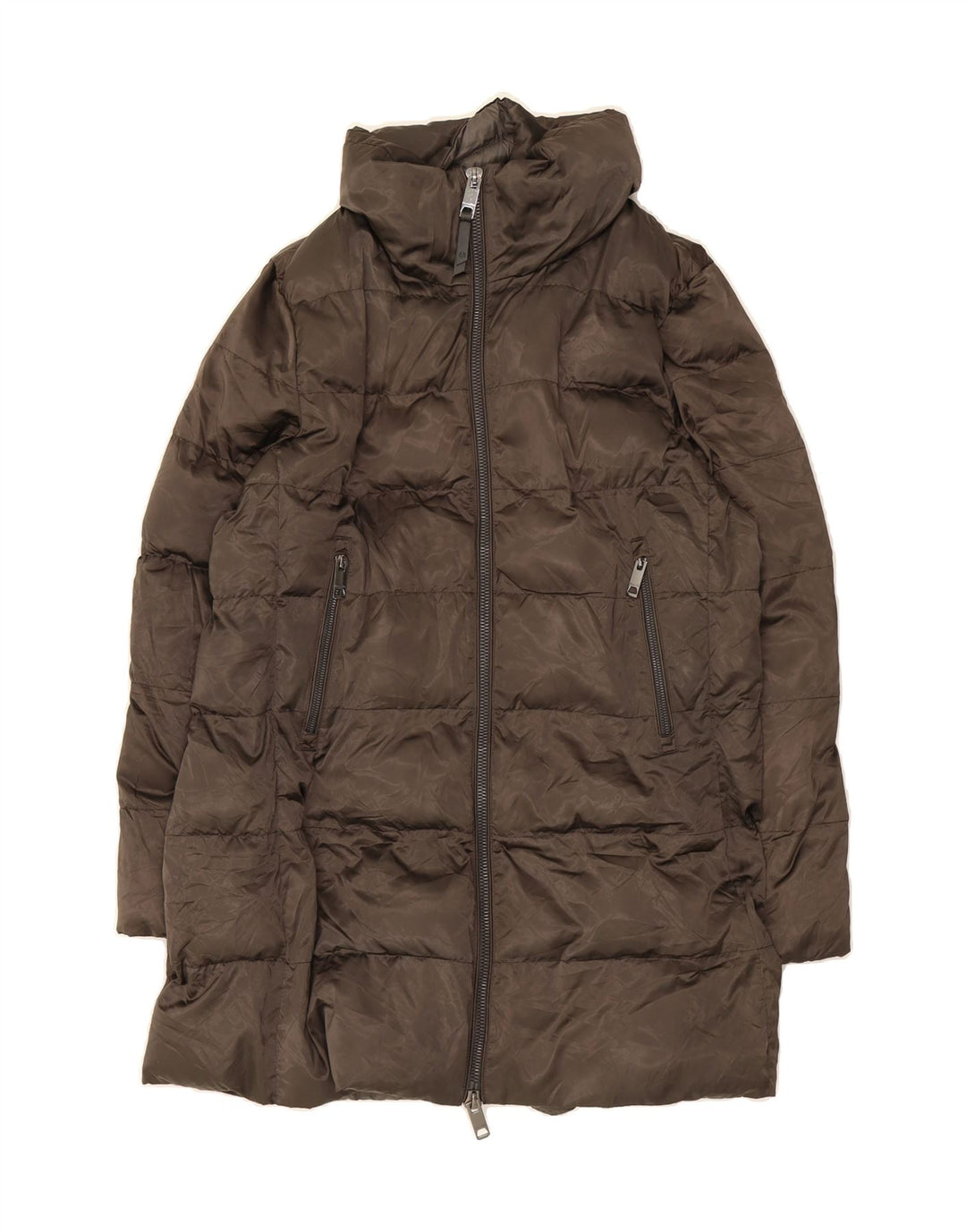 MASSIMO DUTTI Womens Padded Coat UK 18 XL Brown Polyester Vintage Massimo Dutti and Second-Hand Massimo Dutti from Messina Hembry 