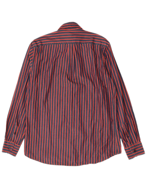Harmont & Blaine Mens Regular Fit Shirt Large Red Striped Cotton