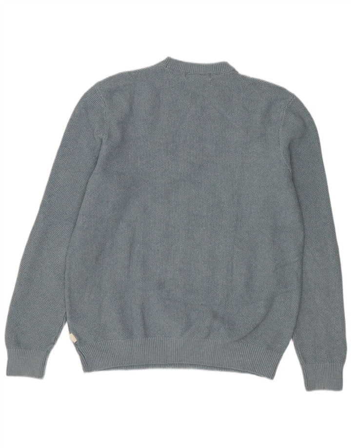 Marks & Spencer Mens Crew Neck Jumper Sweater Medium Blue Polyester