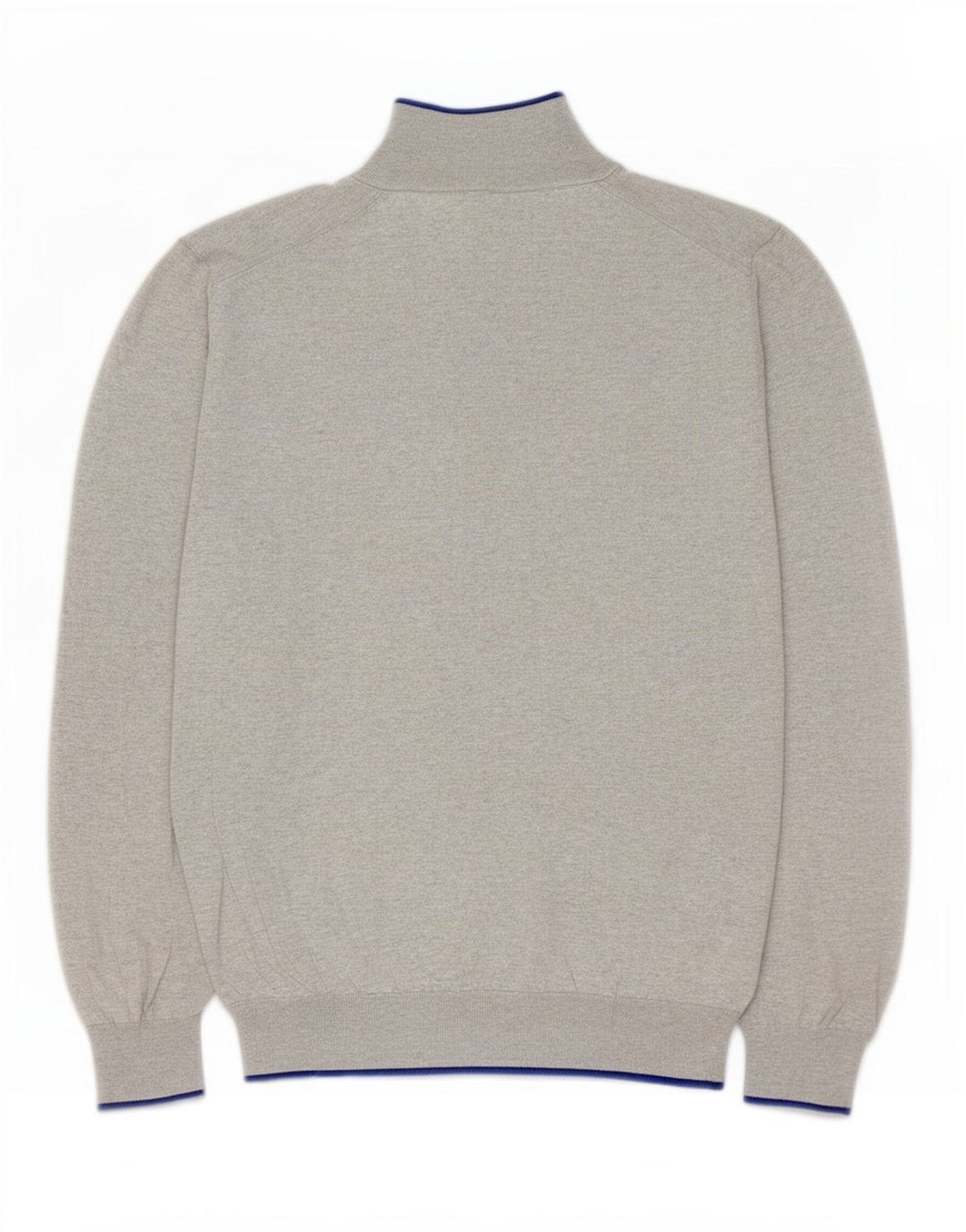 Massimo Dutti Mens Button Neck Jumper Sweater Large Grey Flecked Cotton