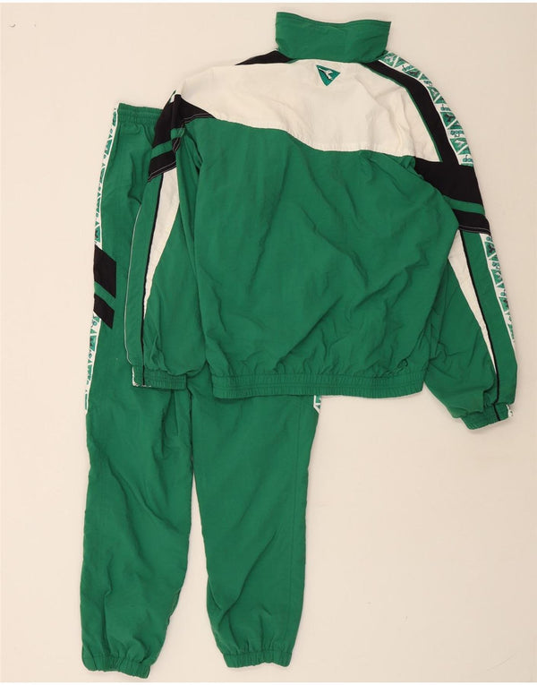 Diadora Mens Graphic Full Tracksuit Medium Green Colourblock Polyamide