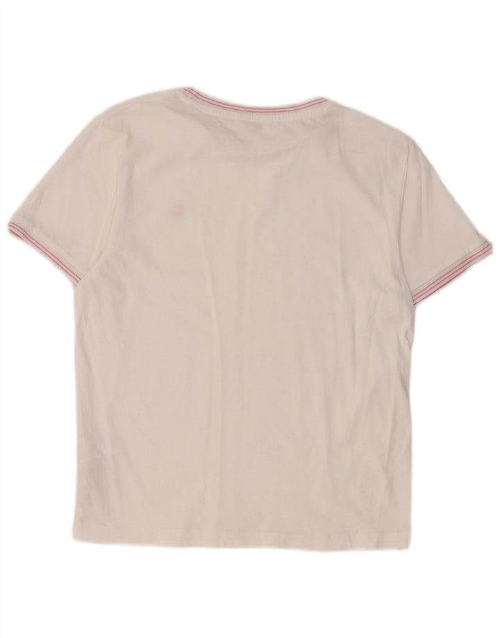 Jack Wills Womens T-Shirt Top UK 14 Medium White Cotton