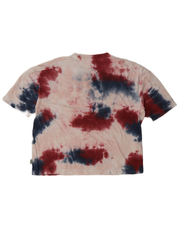 Vans Damen Übergroßes Grafik-T-Shirt-Oberteil UK 6 XS Mehrfarbig Tie Dye
