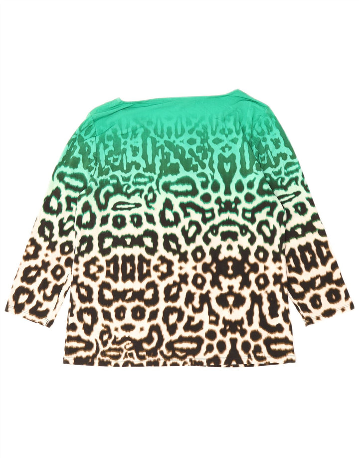 Calvin Klein Womens Blouse Top UK 16 Large Multicoloured Animal Print