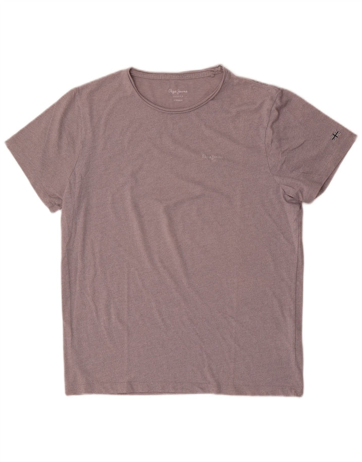 PEPE JEANS Mens T-Shirt Top Small Grey Cotton