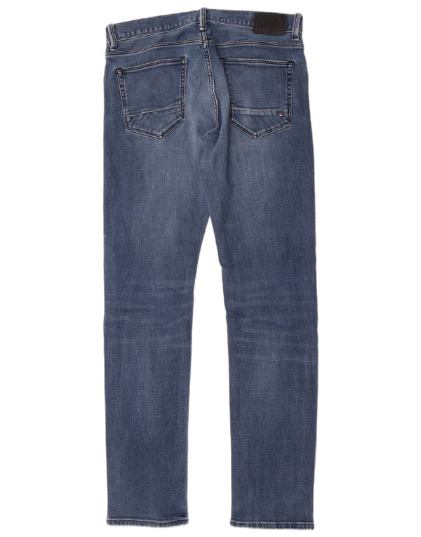 Tommy Hilfiger Herre Denton Straight Jeans W31 L32 Blå Bomuld