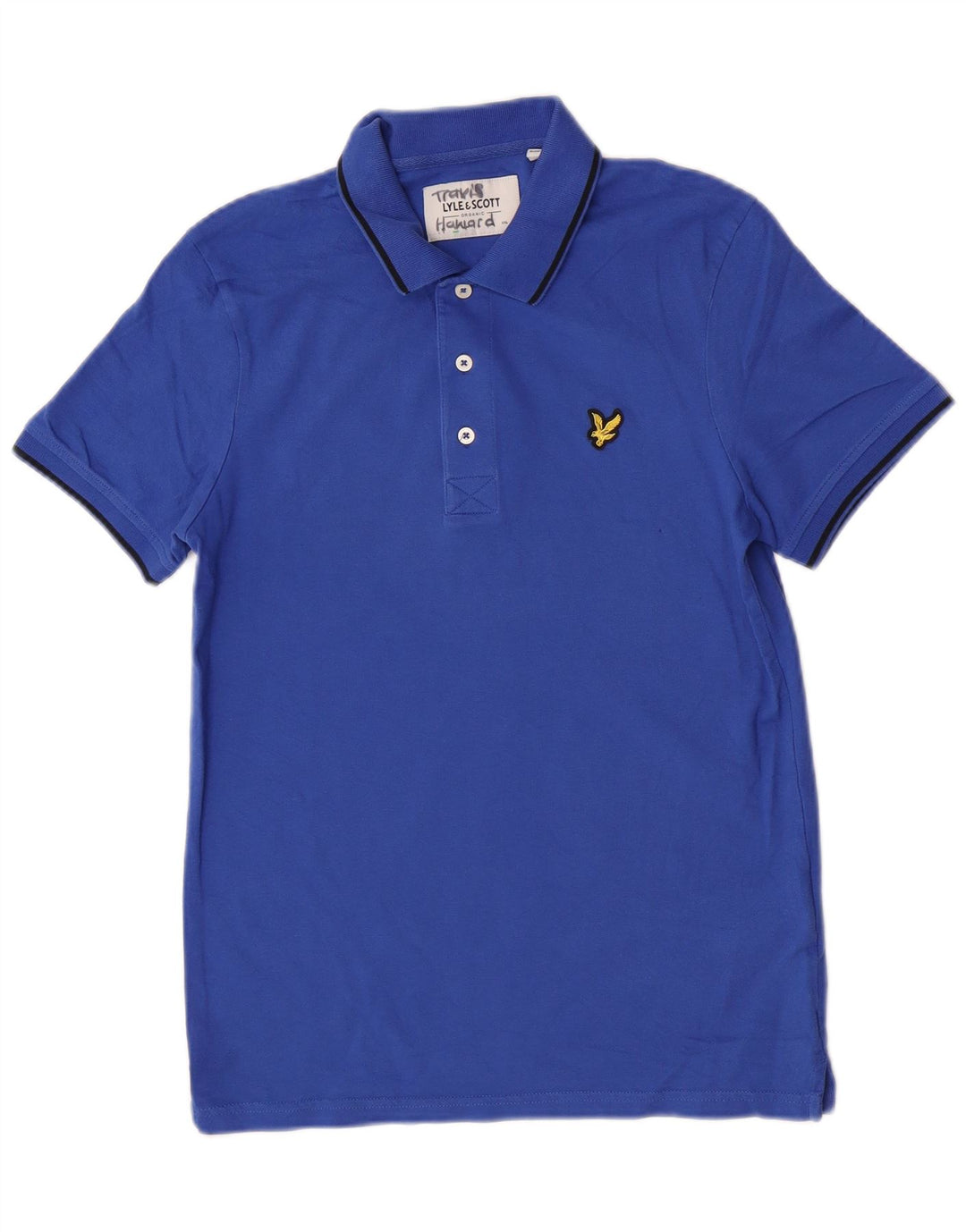 Lyle & Scott Mens Polo Shirt Small Blue Cotton