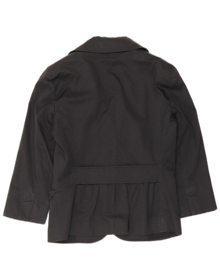 Max & Co. Womens 3/4 Sleeve 3 Button Blazer Jacket UK 6 XS  Black Cotton
