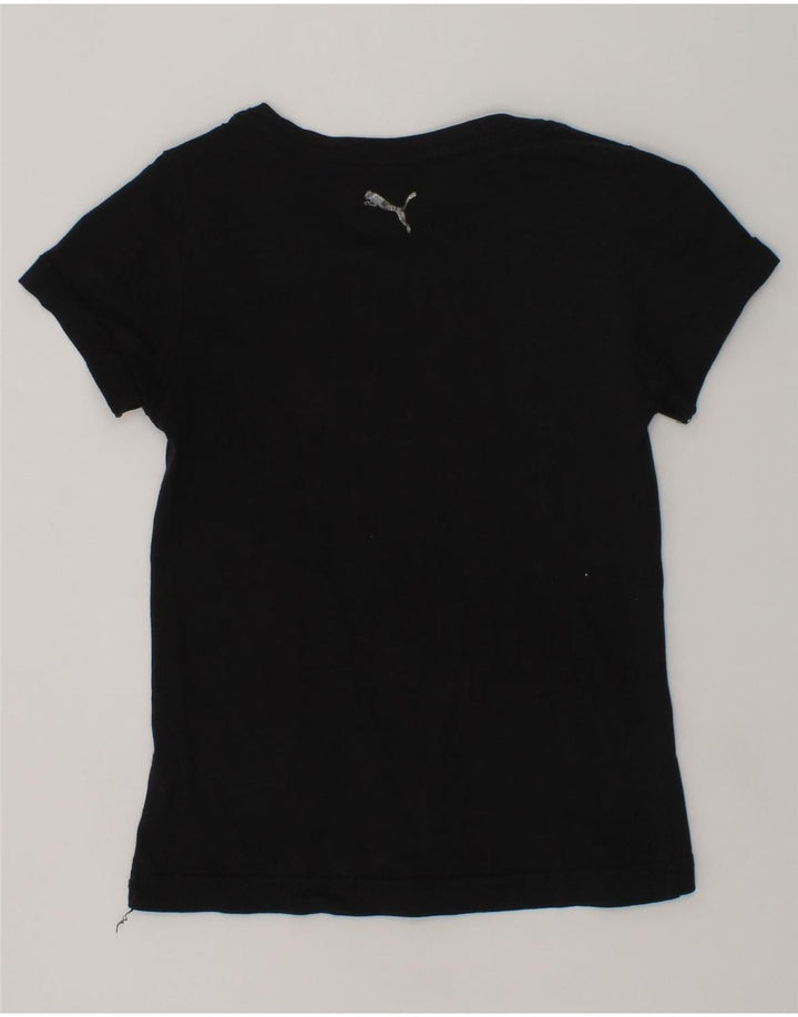 PUMA Girls Graphic T-Shirt Top 3-4 Years Black | Vintage Puma | Thrift | Second-Hand Puma | Used Clothing | Messina Hembry 
