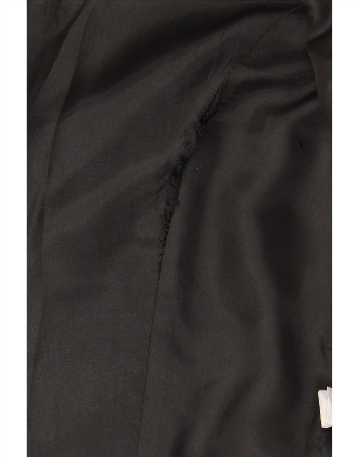 Hobbs Womens 1 Button Blazer Jacket UK 10 Small Black Linen