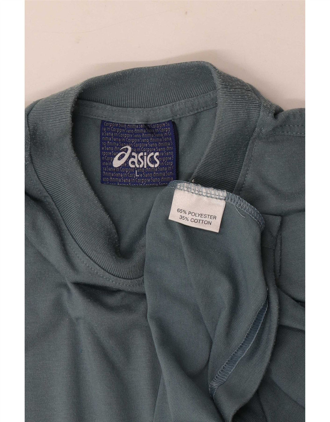 Ανδρικό T-Shirt Asics Top Large Blue Polyester
