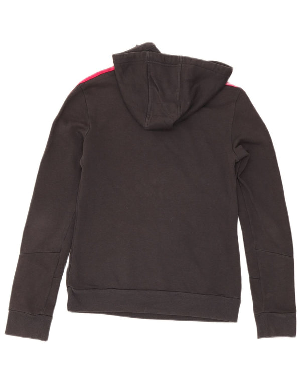 Adidas Womens Graphic Hoodie Jumper UK 4/6 XS Grey Cotton