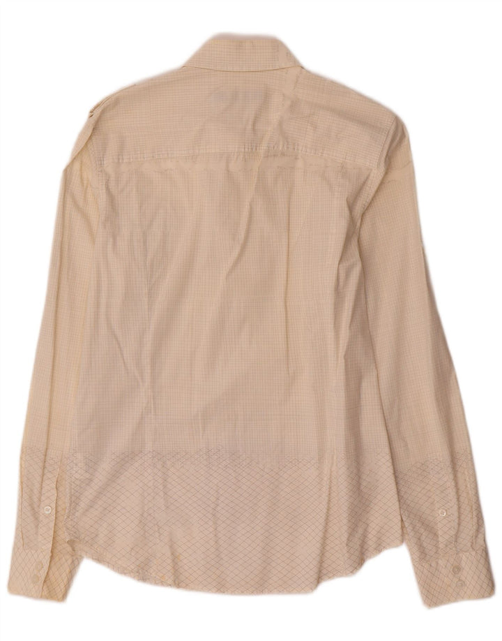Calvin Klein Jeans Chemise Homme Medium Off White Check Coton