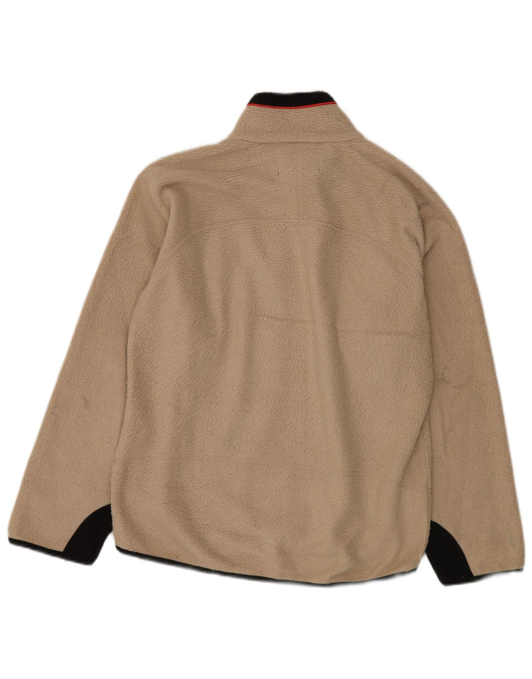 FILA Mens Fleece Jacket UK 36 Small Beige Colourblock Polyester