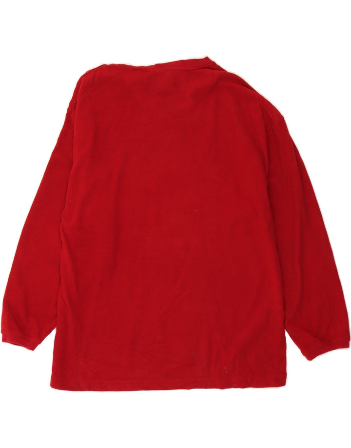IZOD Mens Sleepwear Fleece Top Long Sleeve Large Red Polyester Vintage Izod and Second-Hand Izod from Messina Hembry 