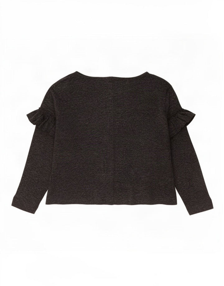 Zara Femme Top Manches Longues UK 14 Gris Moyen