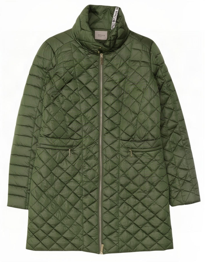 Marella Abrigo acolchado para mujer UK 10 Small Green