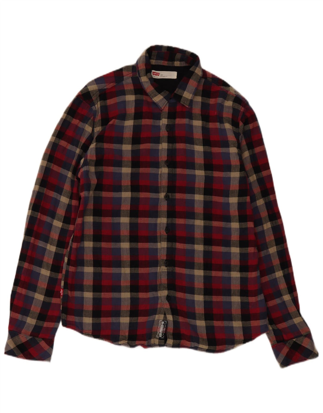 Levi's Herren-Lumberjack-Flanellhemd mit schmaler Passform, großes, mehrfarbiges Karomuster