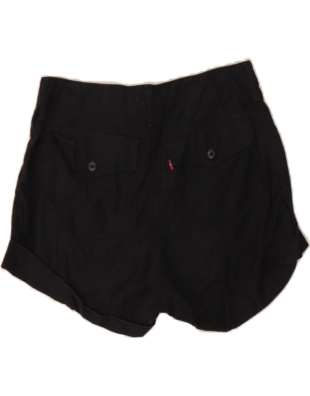 LEVI'S Womens Ribcage Chino Shorts W31 Medium Black Vintage Levi's and Second-Hand Levi's from Messina Hembry 
