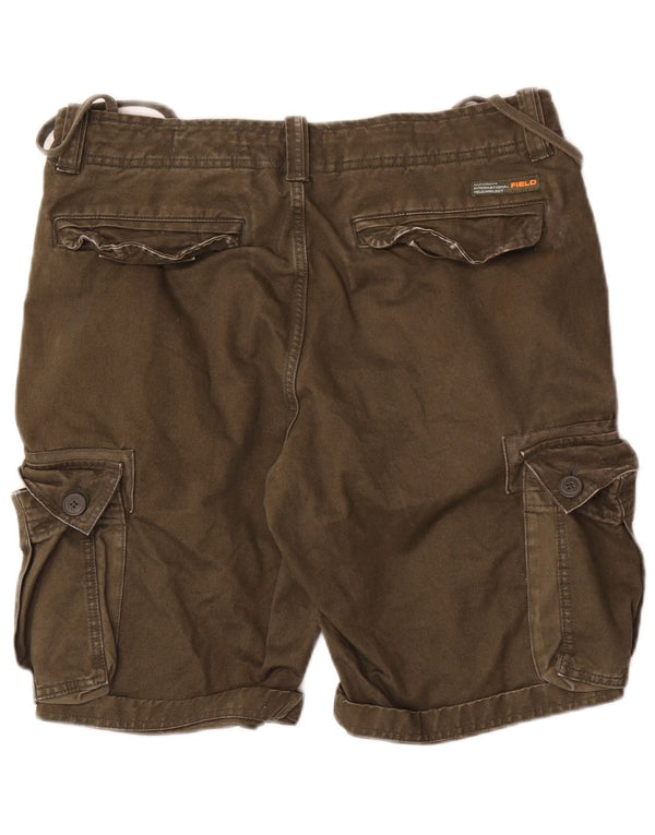 Superdry Shorts Cargo Para Hombre W32 Algodón Caqui Medio
