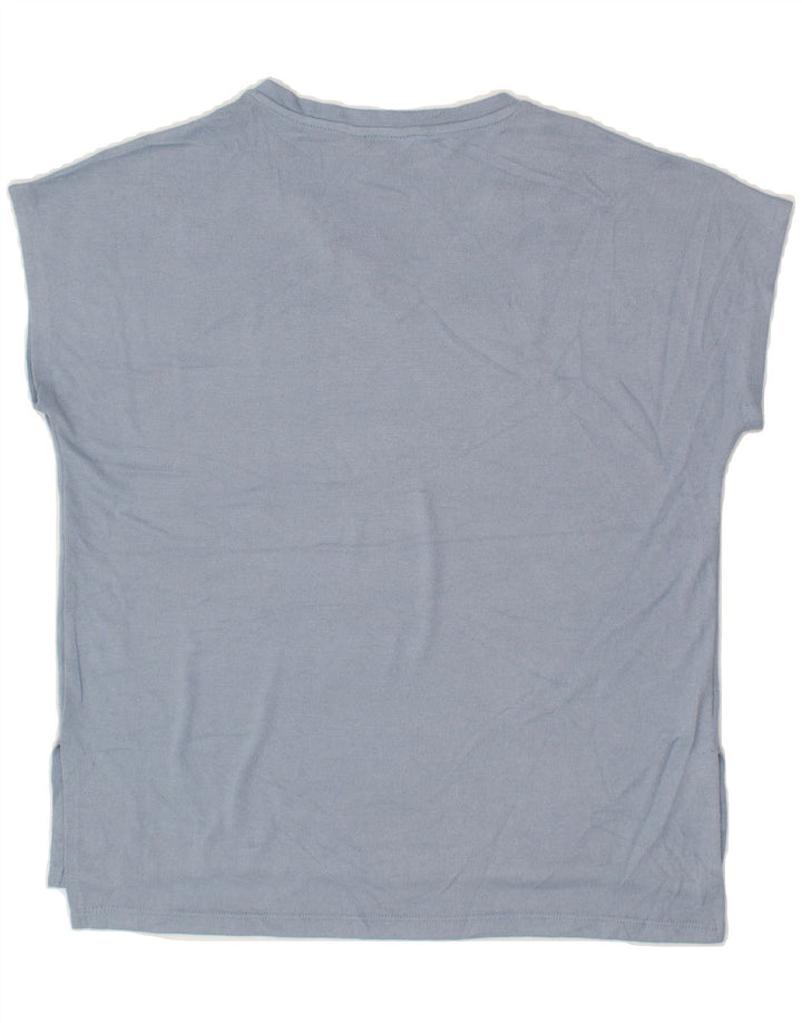 ORVIS Womens T-Shirt Top UK 14 Medium Blue Polyester Vintage Orvis and Second-Hand Orvis from Messina Hembry 