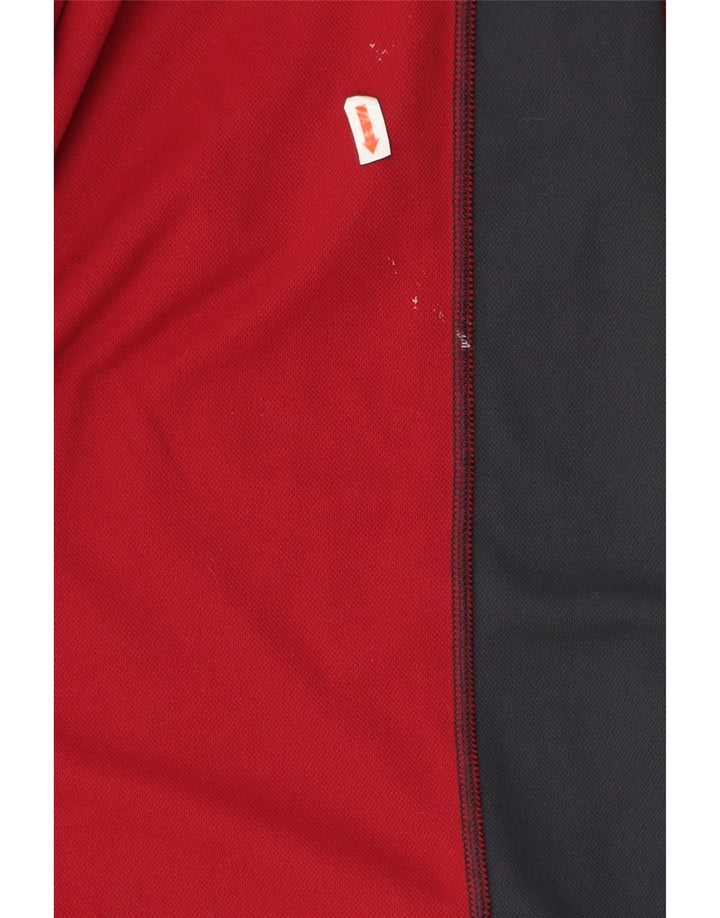 Berghaus Herren-Trainingsanzug-Oberteil mit Reißverschluss am Hals, mittelrot, Farbblock