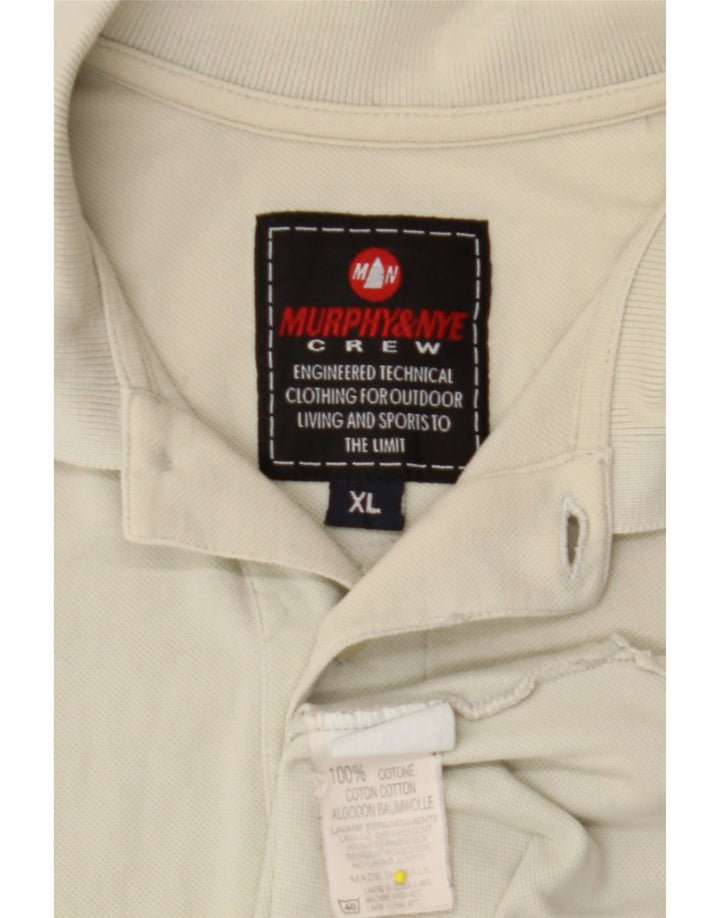 MURPHY & NYE Poloshirt til mænd XL Beige Bomuld