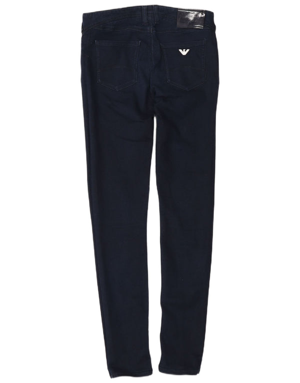 Armani Jeans Donna Orchidea Vita Bassa Skinny W28 L30 Cotone Blu Navy