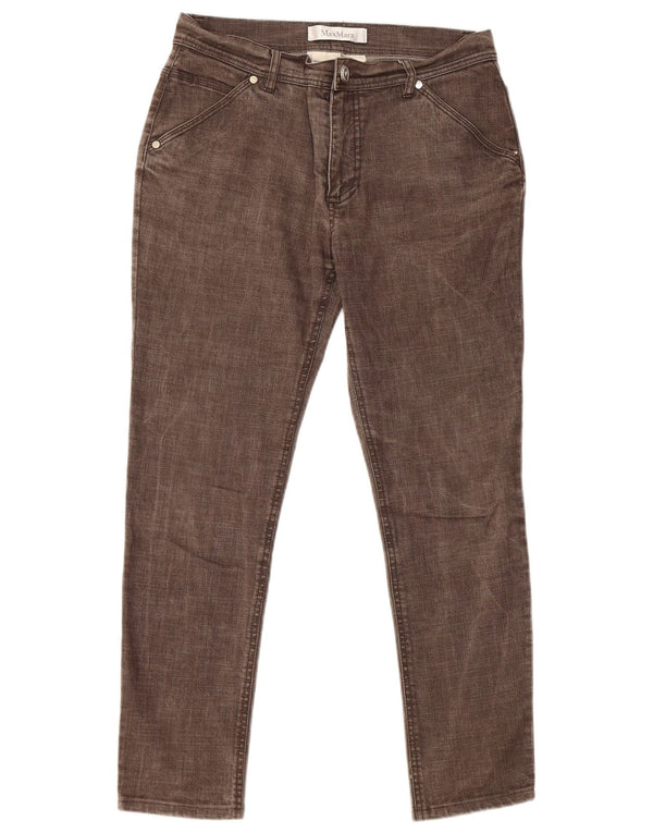 Max Mara Damen Slim-Cropped-Jeans UK 10 Small W30 L25 Graue Baumwolle