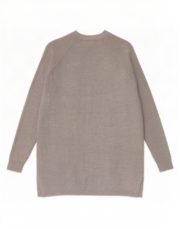 Marks & Spencer Pull cardigan surdimensionné pour femme UK 10 Small Gris Viscose