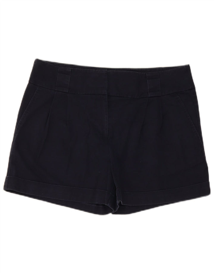 Oasis Womens Chino Shorts UK 12 Medium W32 Navy Blue Cotton