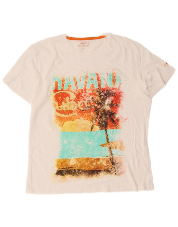 Lotto Camiseta gráfica para mujer Top UK 46 Large White