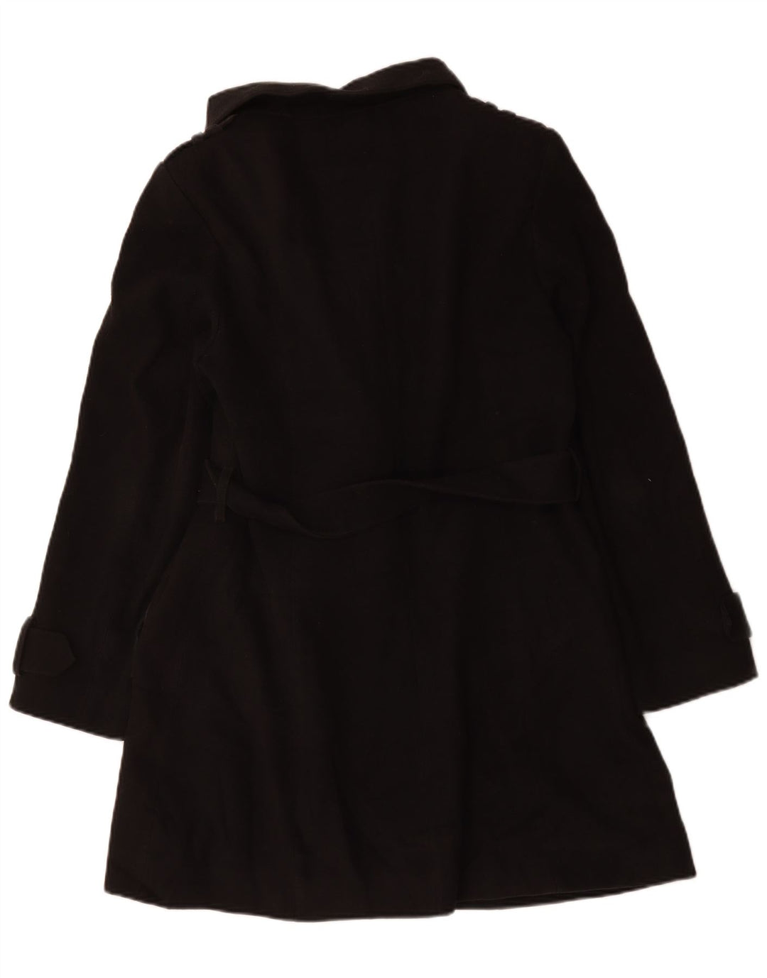 Marks & Spencer Womens Overcoat UK 14 Medium Black Polyester