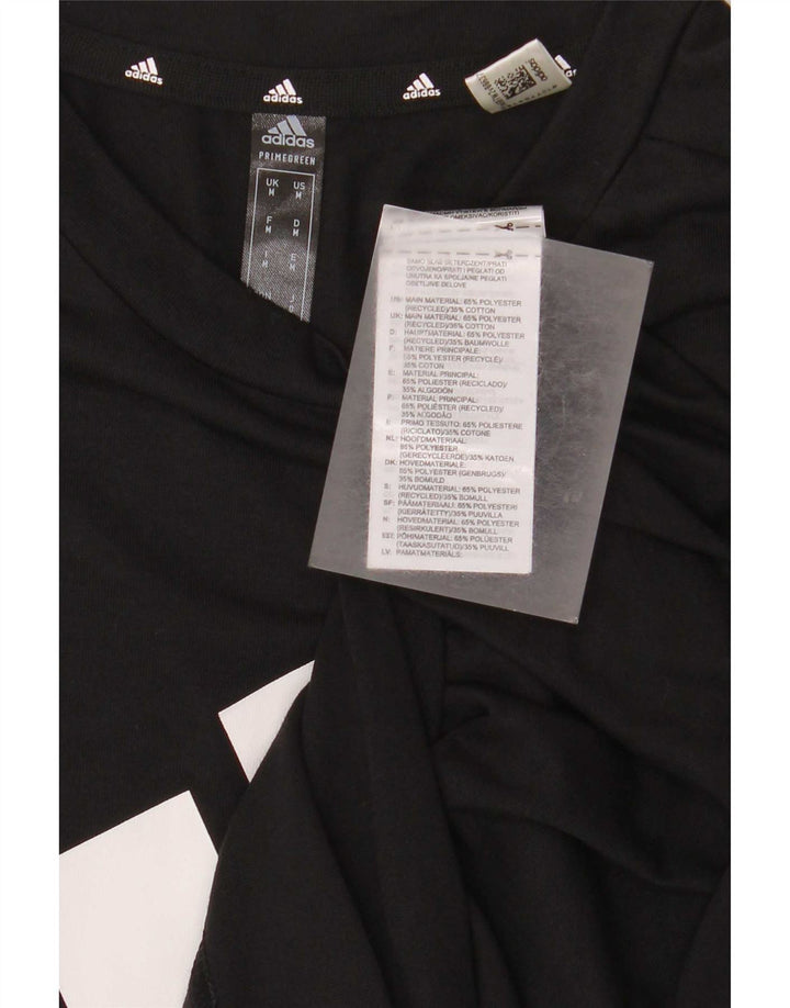 T-shirt grafica da uomo Adidas Aeroready Top in poliestere nero medio